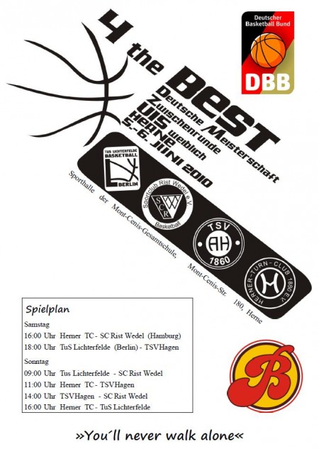 Plakat zur Zwischenrunde der Deutschen Meisterschaft der U15 (2010)