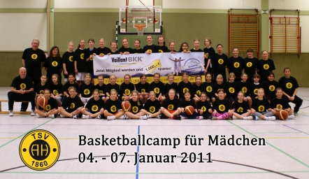 Gruppenfoto des Basketball-Camps 2011